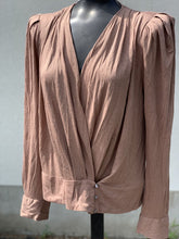 Load image into Gallery viewer, Zara Padded Shoulders Top Long Sleeve M