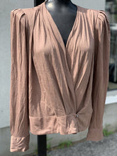 Load image into Gallery viewer, Zara Padded Shoulders Top Long Sleeve M