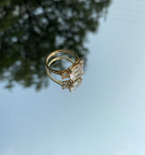 Load image into Gallery viewer, Lab Created White Sapphire Ring .925 6