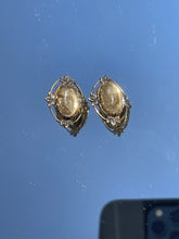 Load image into Gallery viewer, Yellow Clip On Earrings & Pin Set Vintage