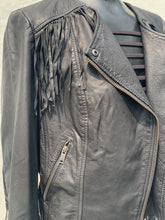 Load image into Gallery viewer, Banana Republic Leather Fringe Jacket M