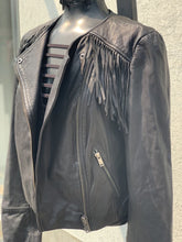 Load image into Gallery viewer, Banana Republic Leather Fringe Jacket M