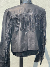 Load image into Gallery viewer, Banana Republic Leather Fringe Jacket M