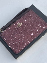 Load image into Gallery viewer, Coach Heart Glitter Small Wristlet