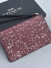 Load image into Gallery viewer, Coach Heart Glitter Small Wristlet