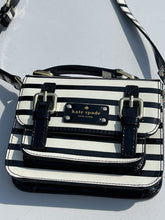 Load image into Gallery viewer, Kate Spade Striped Handbag 6.2 Inches long x 1 Inch Wide x 5.5 inches tall