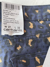 Load image into Gallery viewer, Carhartt animal print skinny jeans NWT 27