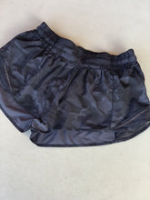 Load image into Gallery viewer, Lululemon camo print lined shorts 6