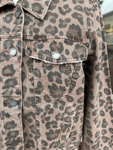 Load image into Gallery viewer, BLANKNYC animal print denim jacket NWT M