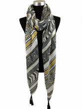 Load image into Gallery viewer, Tassle aztec print scarf