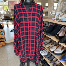 Load image into Gallery viewer, Zara plaid shirt dress dress L