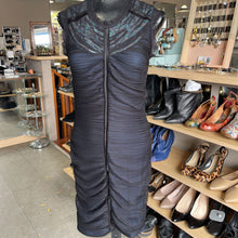 Load image into Gallery viewer, BCBG Max Azria Ruched Mesh Dress M