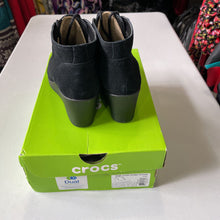 Load image into Gallery viewer, Crocs Leigh suede wedge shootie boot 6.5