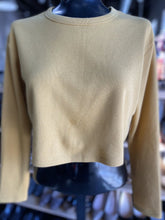 Load image into Gallery viewer, Sunday Best Waffle cropped top long sleeve XXS
