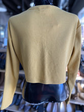 Load image into Gallery viewer, Sunday Best Waffle cropped top long sleeve XXS