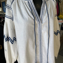 Load image into Gallery viewer, Zara Cotton/Linen Blend Top L