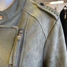 Load image into Gallery viewer, Molly Bracken microsuede moto jacket 1X