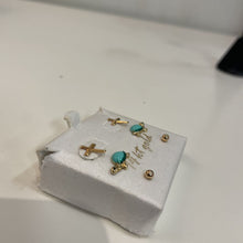 Load image into Gallery viewer, 14k gold earring set