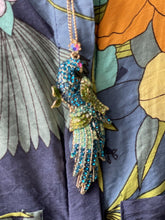 Load image into Gallery viewer, Betsey Johnson Peacock necklace
