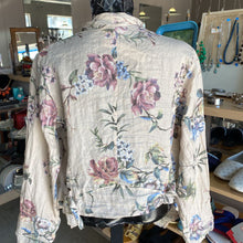 Load image into Gallery viewer, Bellambra Floral Linen Cardigan L