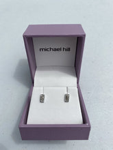 Load image into Gallery viewer, Michael Hill CZ rectangle Studded earrings