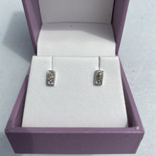 Load image into Gallery viewer, Michael Hill CZ rectangle Studded earrings