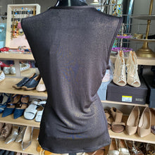 Load image into Gallery viewer, Anthropologie metallic peplum top S