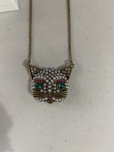 Load image into Gallery viewer, Betsey Johnson cat necklace