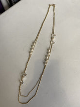 Load image into Gallery viewer, Banana Republic double chain w pearls/crystals