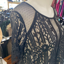 Load image into Gallery viewer, Black Tape lace top XL