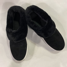 Load image into Gallery viewer, Blondo Waterproof Suede/Faux Fur Trim Sneakers 9.5