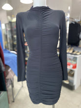 Load image into Gallery viewer, Zara Rouched Mock Neck Dress S NWT