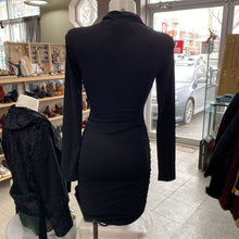 Load image into Gallery viewer, Zara Rouched Mock Neck Dress S NWT