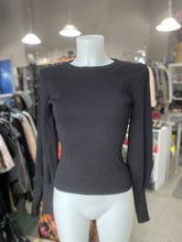 Load image into Gallery viewer, Love Tree puff sleeves ribbed knit top M