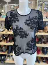 Load image into Gallery viewer, Dresscode mesh/velvet top S