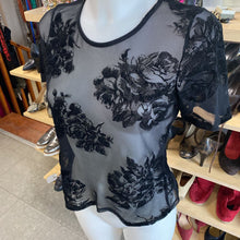 Load image into Gallery viewer, Dresscode mesh/velvet top S