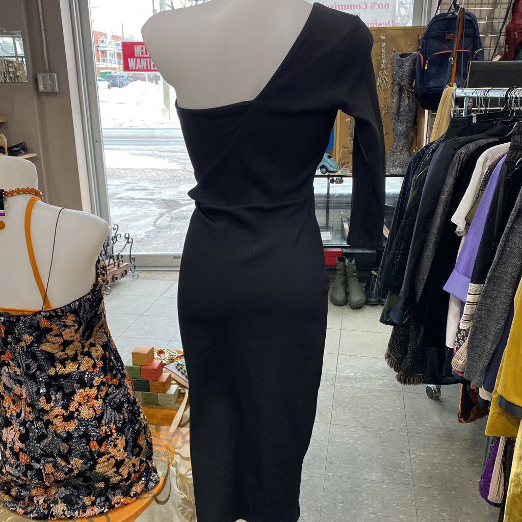 strapless open back dress Striped Rib Dress