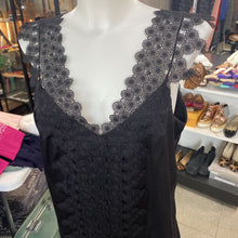 Load image into Gallery viewer, Elie Tahari silk lace trimmed top L