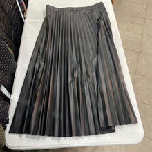 Load image into Gallery viewer, Contemporaine pleated pleather midi skirt M