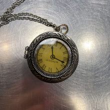 Load image into Gallery viewer, Long chain w faux clock locket