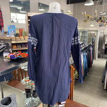 Load image into Gallery viewer, Roots embroidered crinkle cotton tunic/dress S