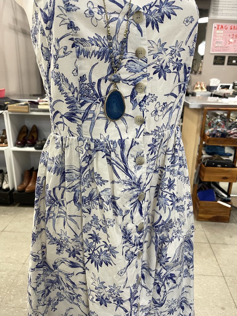 h&m linen dress H&M linen blend midi dress S – Rikochet Resale Online
