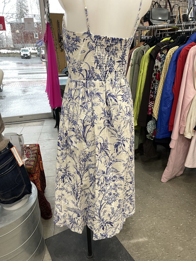 knee length dresses for ladies H&M linen blend midi dress S – Rikochet Resale Online