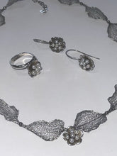Load image into Gallery viewer, Handmade in Greece .925 necklace/earrings/ring (size8) set