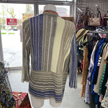 Load image into Gallery viewer, Nic & Zoe linen blend striped open cardi XL