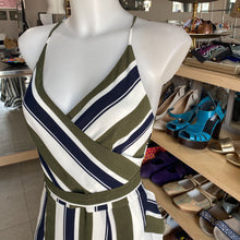 Load image into Gallery viewer, Woven Pink striped maxi dress NWT M