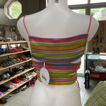 Load image into Gallery viewer, Princess Polly Sutton striped lace up knit top NWT 4