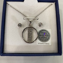 Load image into Gallery viewer, Aura Crystals From Swarovski necklace/studs set NIB