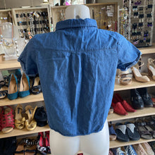 Load image into Gallery viewer, Brandy Melville semi-crop denim top S