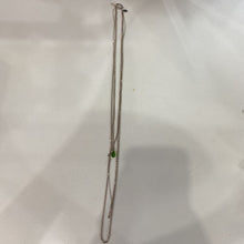 Load image into Gallery viewer, Mimi & Marge .925 multi chain necklace w green stone pendant